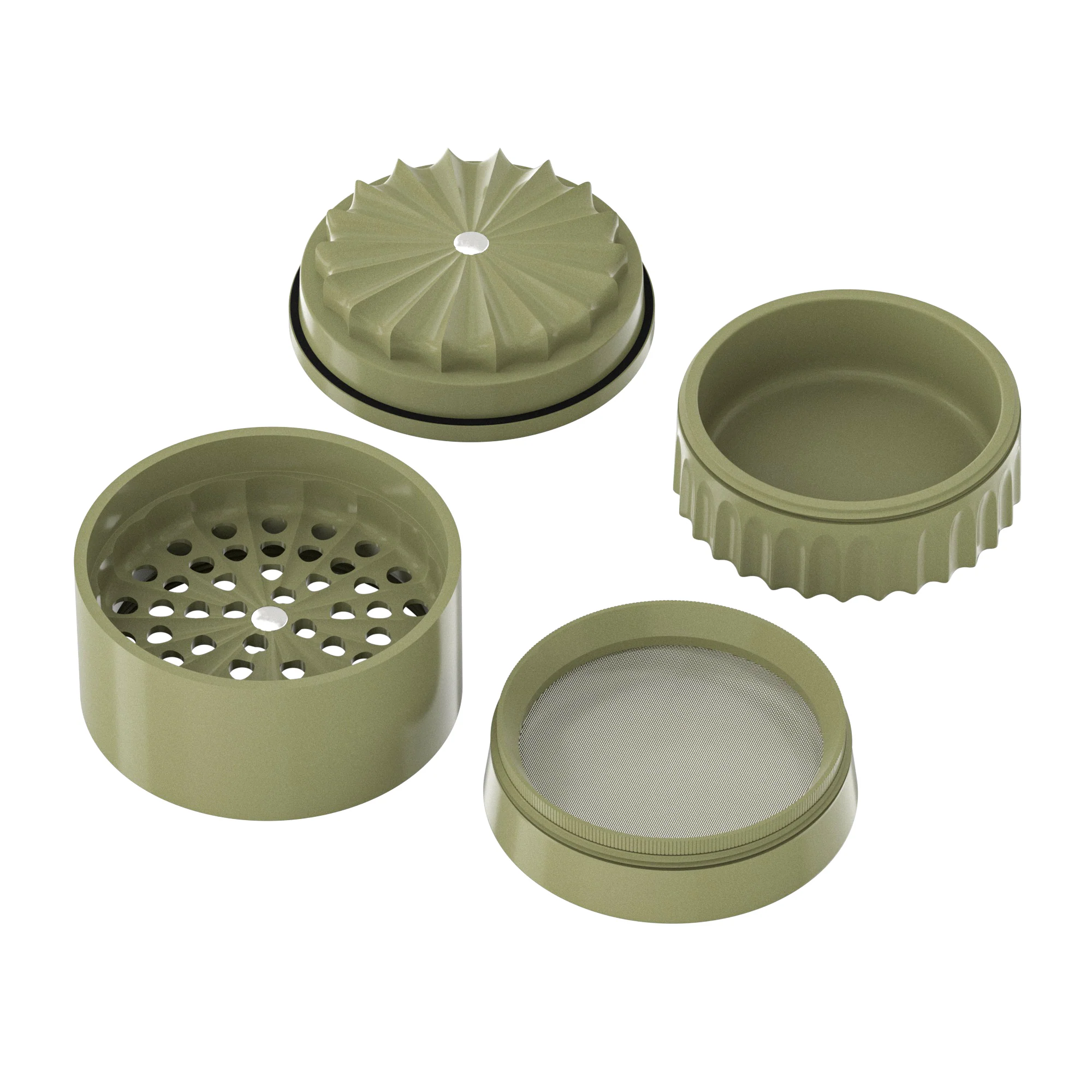 Bud 5-Part Ceramic v3 Non-Stick Grinder 62mm - Green - Image 7
