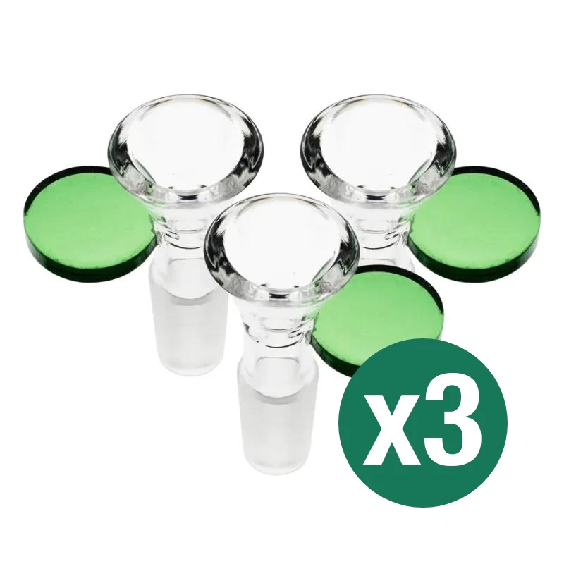 Coin Handle Accent Glass Cone Piece 18mm (3 Pack) - Image 3