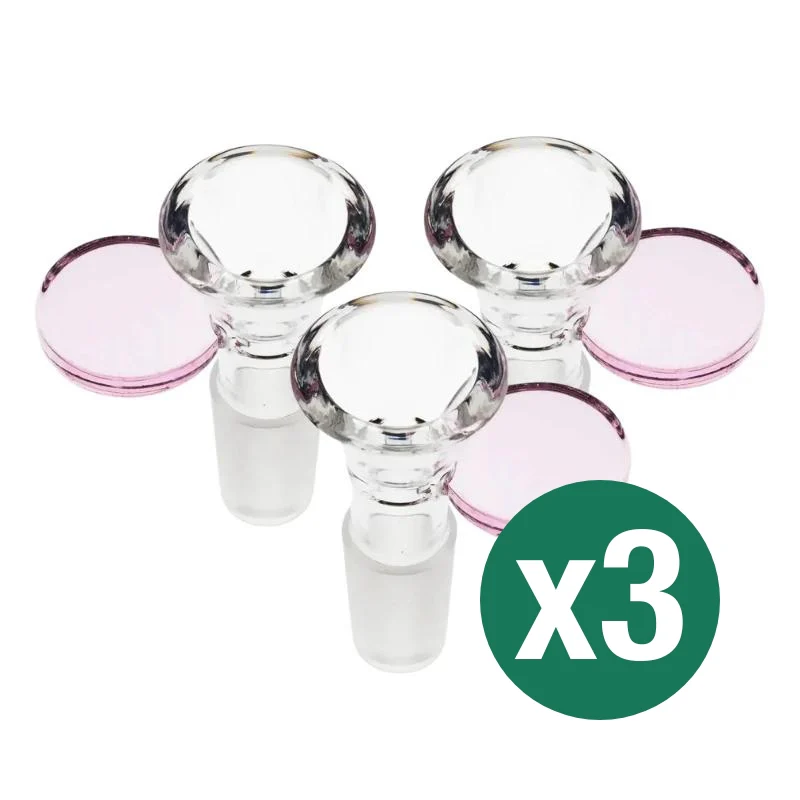 Coin Handle Accent Glass Cone Piece 18mm (3 Pack) - Image 4