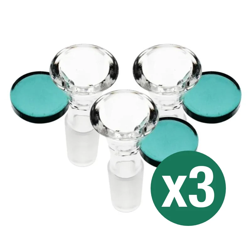 Coin Handle Accent Glass Cone Piece 18mm (3 Pack) - Image 5