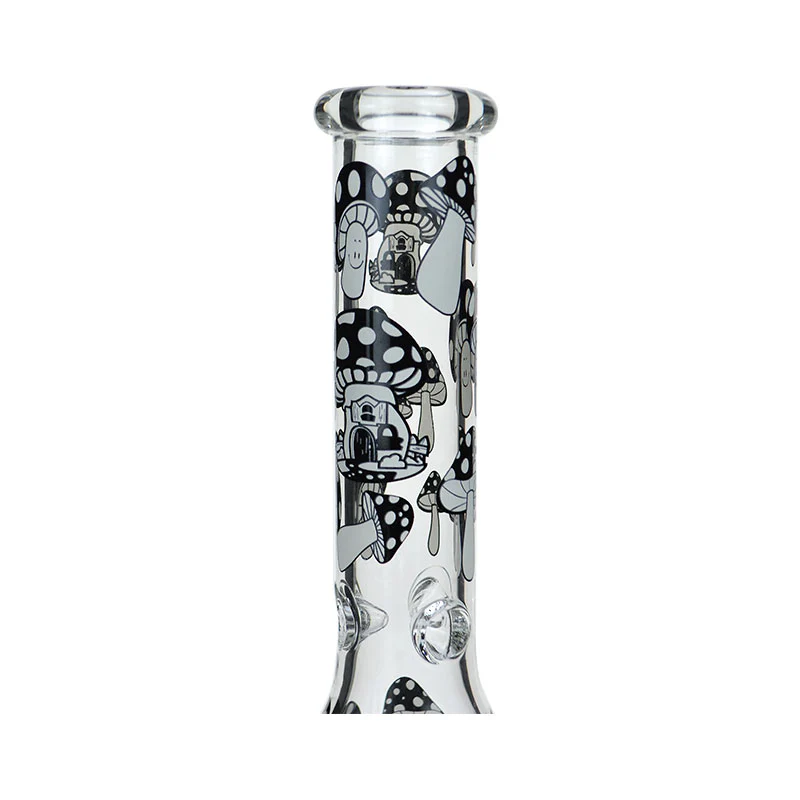 Bud Mushroom Glow In The Dark Beaker Bong 25cm - Black - Image 3