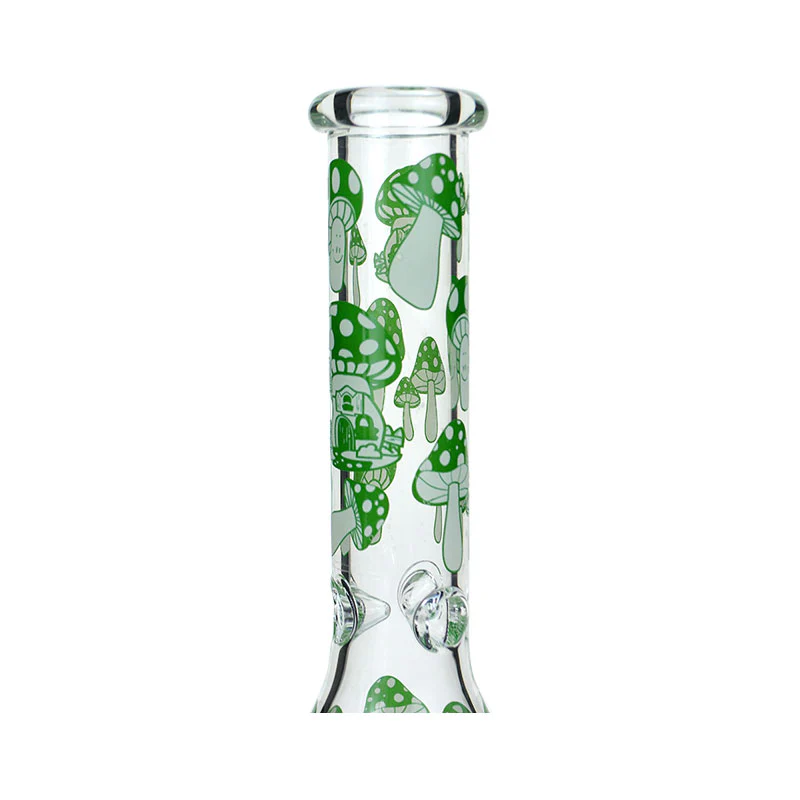 Bud Mushroom Glow In The Dark Beaker Bong 25cm - Green - Image 3