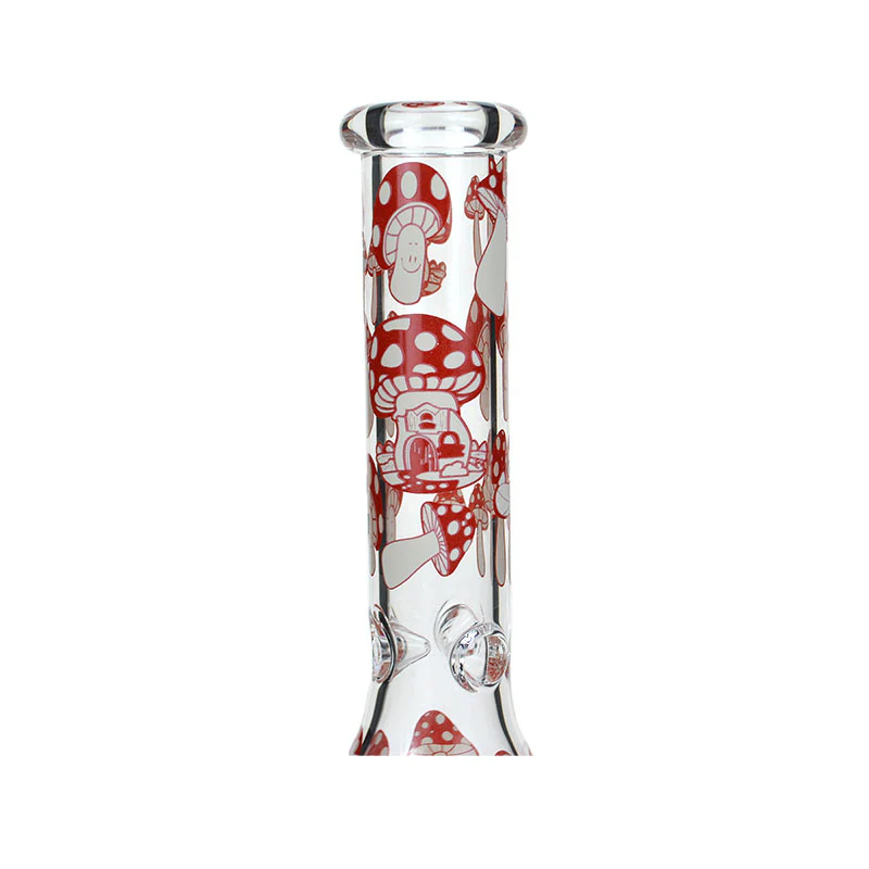 Bud Mushroom Glow In The Dark Beaker Bong 25cm - Pink - Image 3