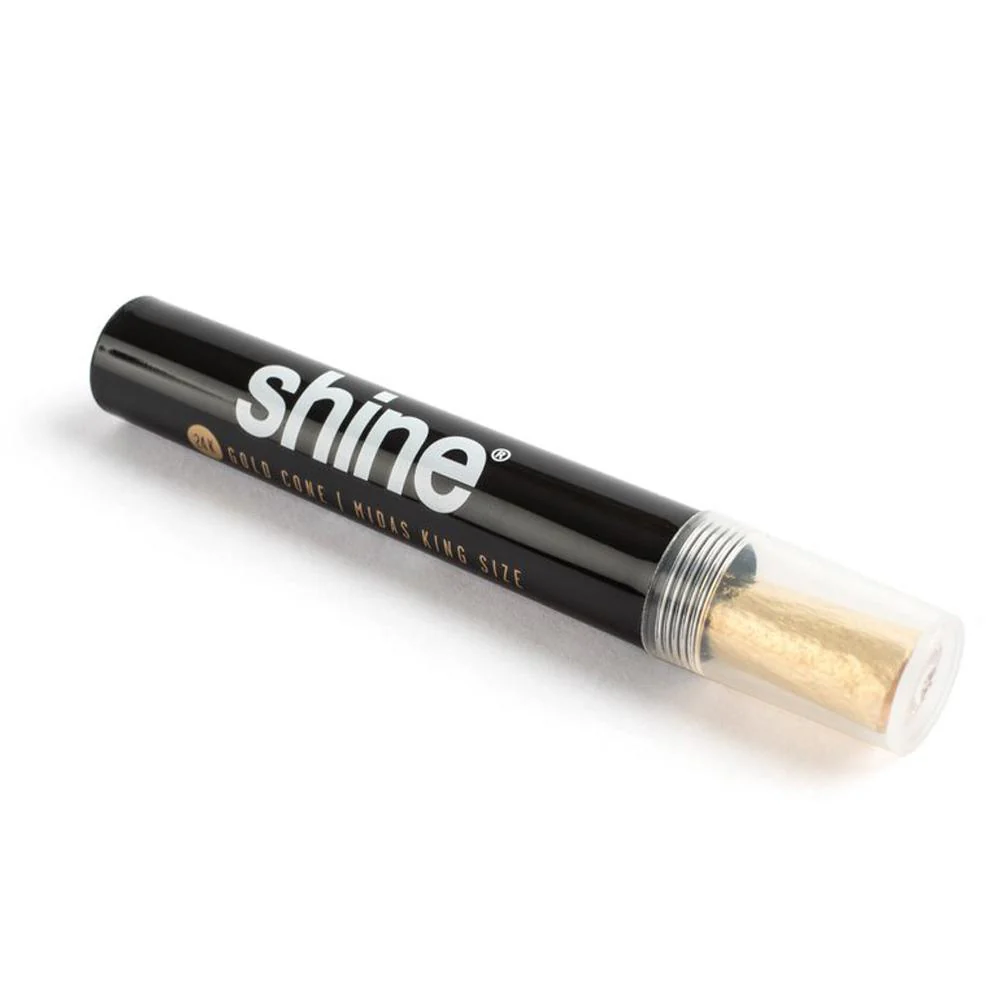 Shine 24K Gold Pre-Rolled Cone - King Size - Image 3
