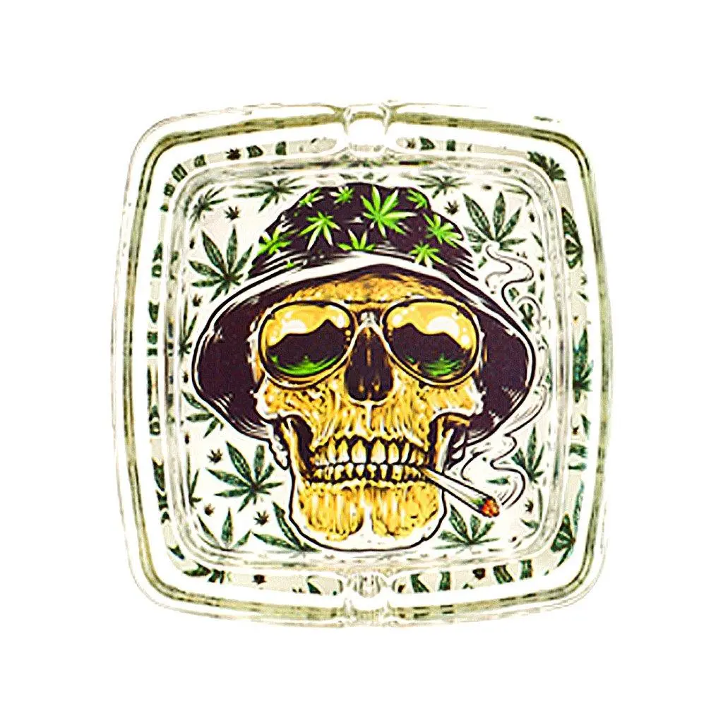 Square Leaf Hip 2Bee Glass Ashtrays - Image 3
