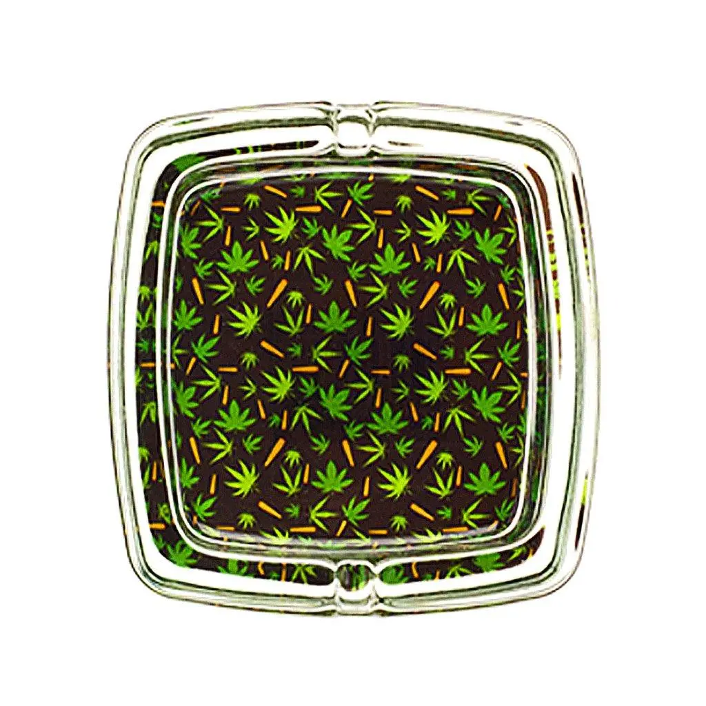 Square Leaf Hip 2Bee Glass Ashtrays - Image 4